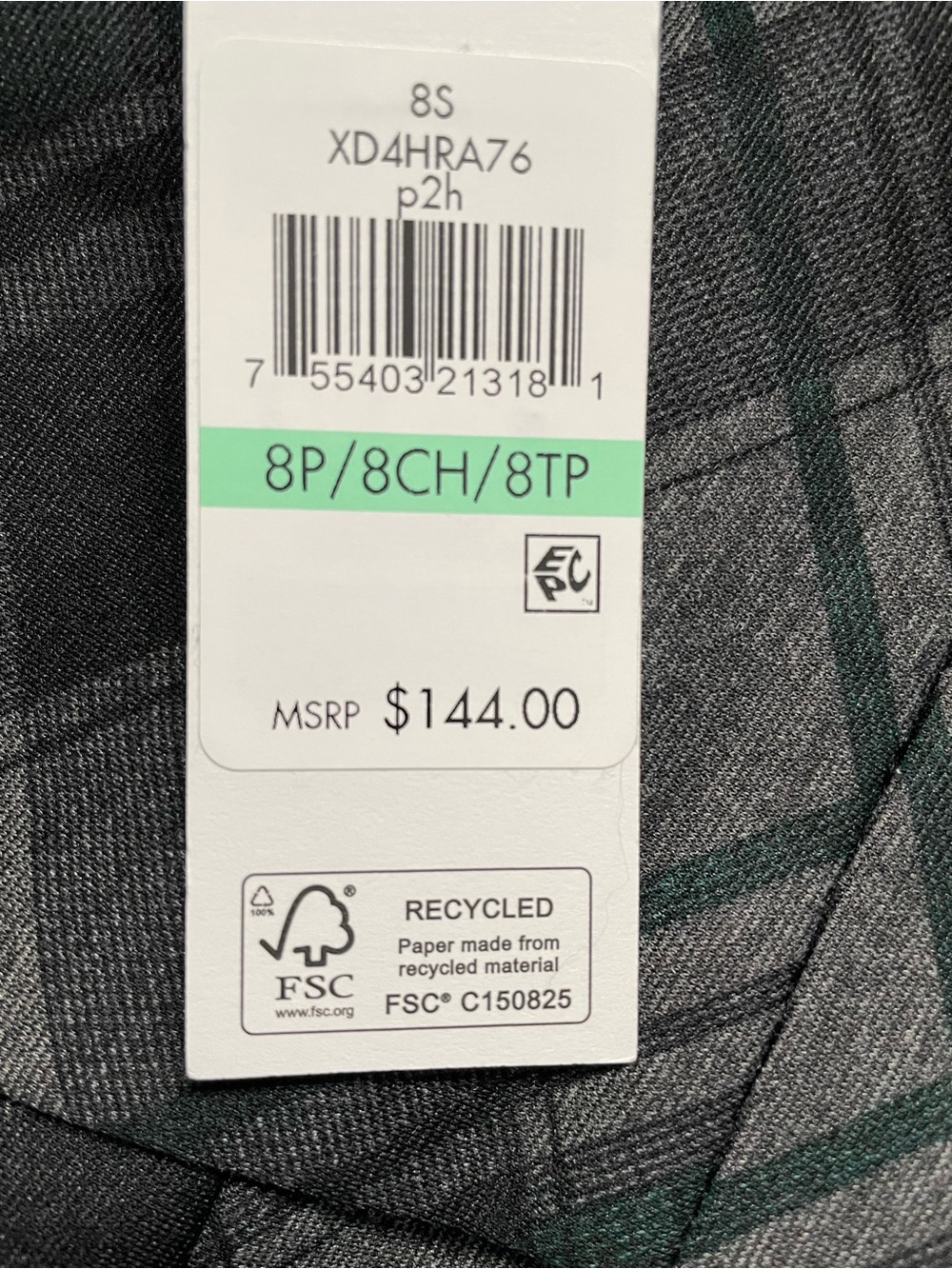 DKNY women’s green plaid Notch Lapel long sleeve blazer dress. Size 8 P - Picture 9 of 9